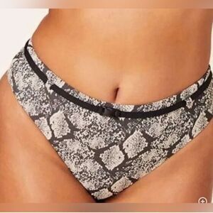 Andie Swim Snakeskin Snake Riviera High Waisted Belted Bikini Bottom NWT